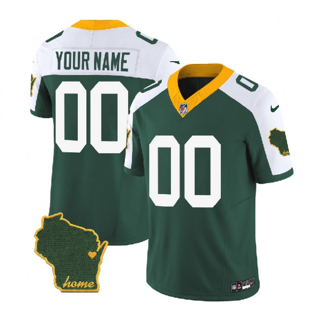 Green Bay Packers Green/White 2023 F.U.S.E. Home Patch Vapor Untouchable Limited Stitched Jersey