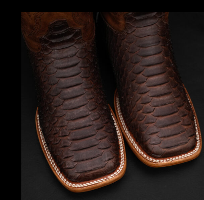 Matte Brown Python – Square Toe