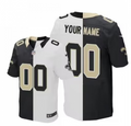 New Orleans Saints White Black Split Stitched Jersey