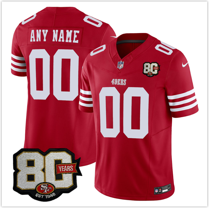 San Francisco 49ers Red 80 Anniversary Vapor F.U.S.E. Limited Jersey